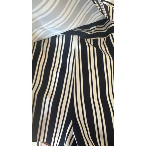 2/$30 ZARA Trafaluc Medium Strapless Navy & White Striped Romper Dress Shorts - Picture 10 of 15